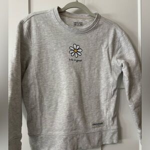 Life is‎ Good Womens Daisy Simply True Fleece Crew neck size  XS